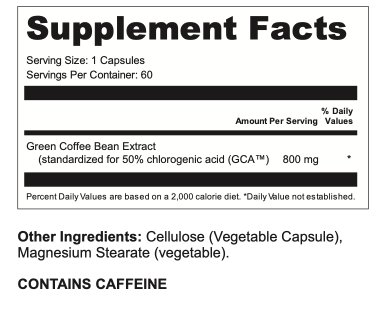 Green coffee bean extract